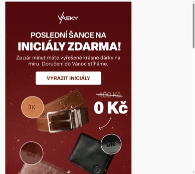 Dnes končíme s Iniciály na doplňky zdarma...