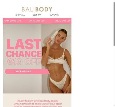 Expiring soon: your €10 off code ⏰