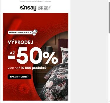🔴 Sinsay HOME až -50% 🏡