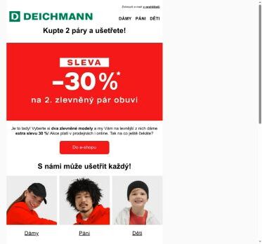 💥 Extra sleva 30 % na 2. pár? Ano!