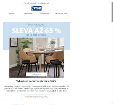🛋️ Dny nábytku - sleva až 65 %