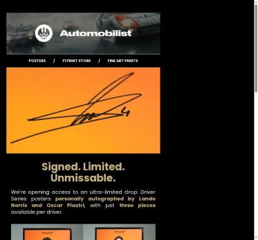 Lando & Oscar Signed Posters — Only 3 Pieces Each.