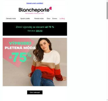 Pletená móda ve výprodeji ► až -75 %