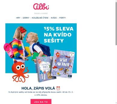 Sleva 15 % na vybrané Kvído sešity 🤩📓.