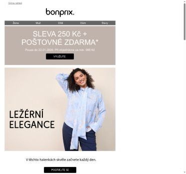 Nepropásněte: 250 Kč a doručení zdarma