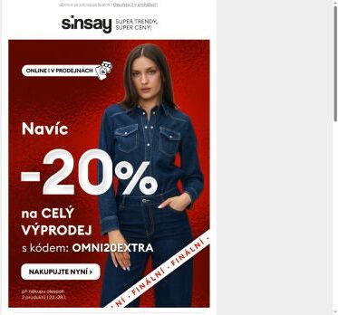 🔥 Aktuální AKCE v Sinsay ⏳