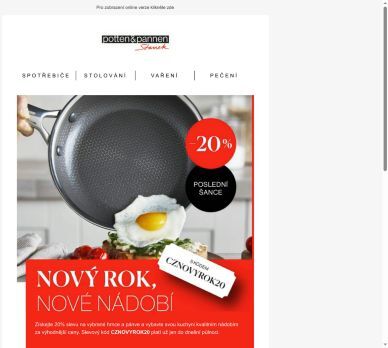 Poslední šance na 20% slevu na hrnce a pánve.