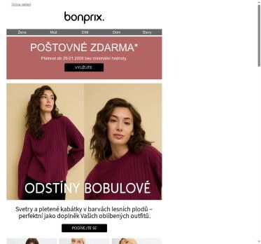 Pouze dnes: doručení zdarma | Odstíny bobulové 🍓