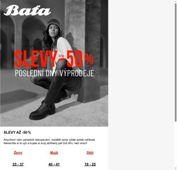 Nakupujte podle velikosti 💥 Sleva až -50 %