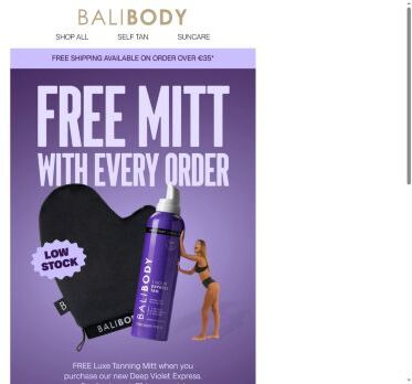 Free Luxe Mitt while stock lasts 👀