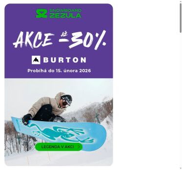 Právě teď snow oblečení Burton se slevou až 30 % ❗