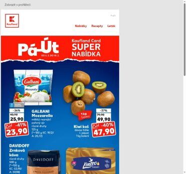 Zrnková káva Davidoff 500 g za 269,90 Kč s Kaufland Card - nabídka platí až do úterý!