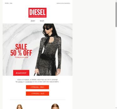 DIESEL nyní -50 % dolů.⬇️