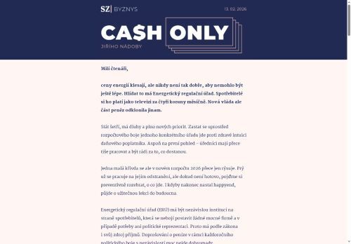 Cash Only: Vláda si nenápadně vylepšuje rozpočet z poplatků za jistič