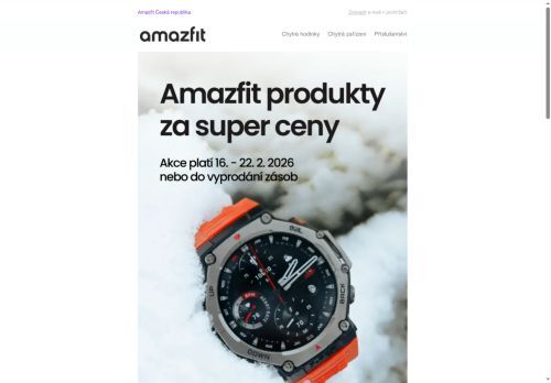 Extra únorová sleva na Amazfit 🤩 až 20 % pouze pro vás!