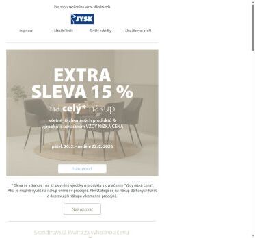 📢 Extra sleva 15 % na celý nákup - pouze do neděle
