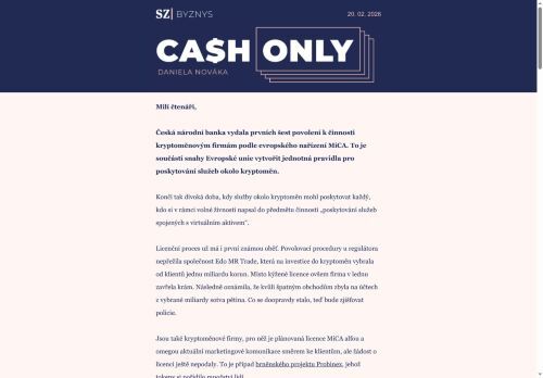 Cash Only: V podnikání s kryptoměnami se začíná oddělovat zrno od plev