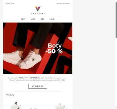 Až -50 % na vybranou obuv.