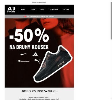 Druhý kousek za −50 %? Berem. 🔥