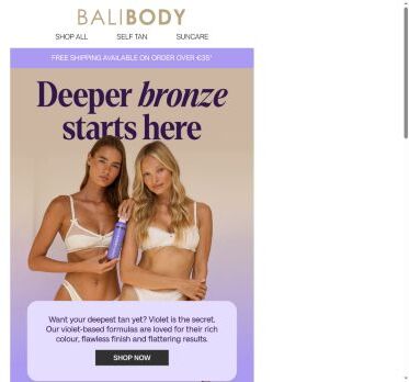 Your Deepest Tan Starts With Violet 💜