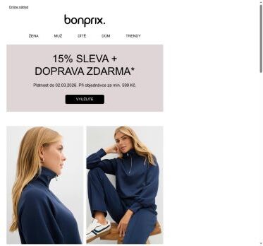 15% sleva a doprava zdarma čekají na Vás