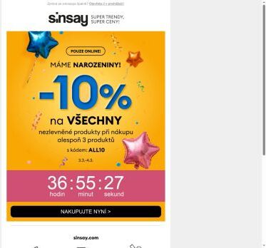 [-10%] 🎂 Máme narozeniny 🥳