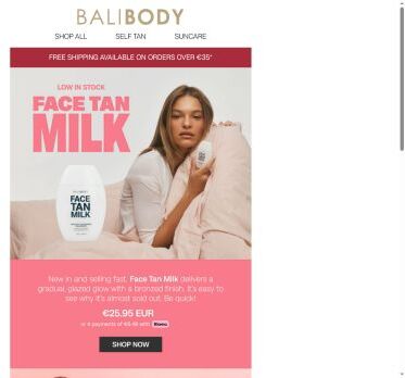 Low Stock Alert: Face Tan Milk 🥛