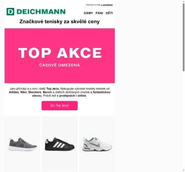 Top akce: tenisky Adidas, Nike, Skechers a další