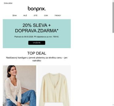 Nové svetry a kardigany – nyní za báječnou cenu