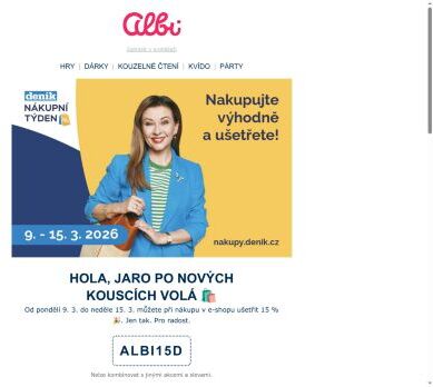 Nákupy s Deníkem startují! ⏱ 15 % sleva