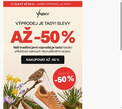 Slevy až 50 %