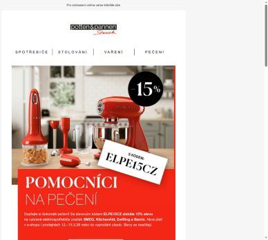 15% sleva na elektro pro pečení. Jen do neděle.