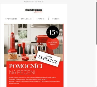 Poslední šance na 15% slevu.