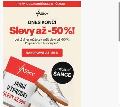 Dnes končí slevy až -50 %