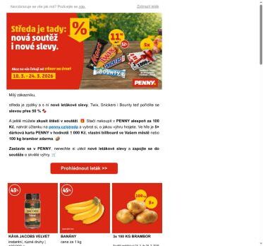 Vyhrajte 1 000 Kč do PENNY! Začínáme už ve středu 🎉