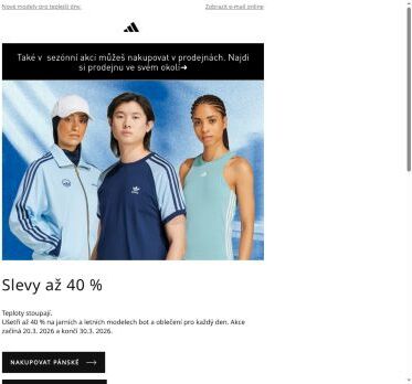 Jarní výprodej online i v prodejnách se slevami až 40 %