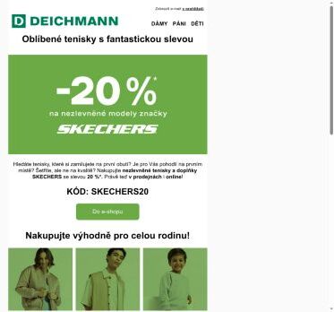 🤑 -20 % na SKECHERS pro celou rodinu