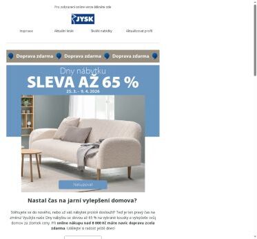 🛋️ Sleva až 65 % na nábytek