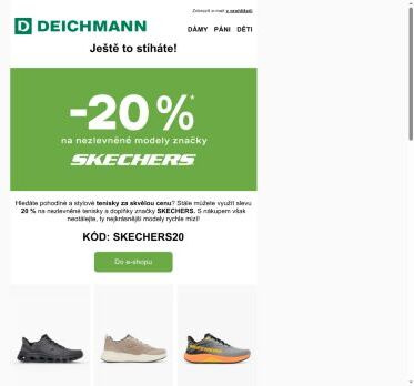 Ještě to stíháte! -20 % na SKECHERS 🤑