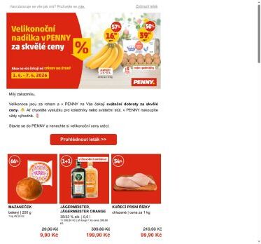🐣 Sleva 50% na vajíčka! V PENNY nakoupíte na Velikonoce výhodně
