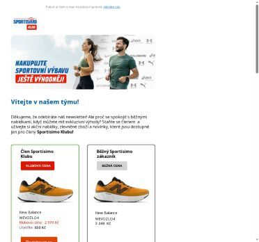 🔵 Děkujeme za odběr novinek! Registrujte se ještě do Sportisimo Klubu