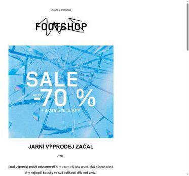 Slevy až 70 % + extra sleva v appce 🔥