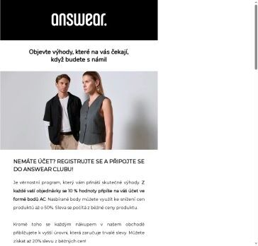 🚀 Získejte výhody u Answear