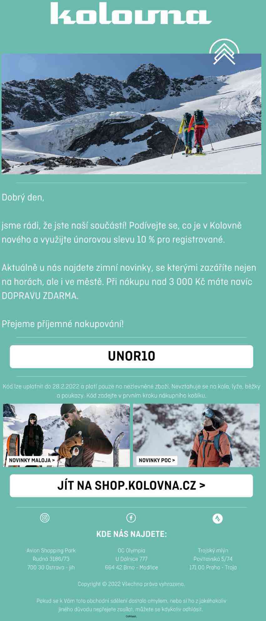 🎁 Únorová sleva 10 % na novinky v Kolovně!
