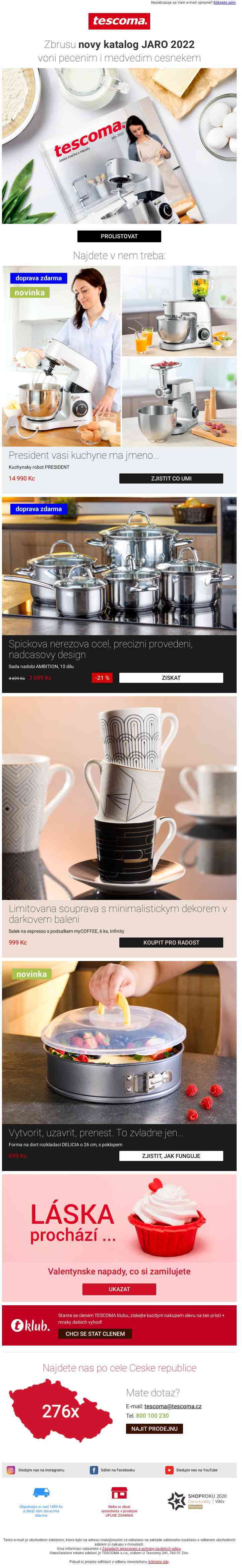 Newsletter. Upekli jsme pro vás nový katalog ;-)