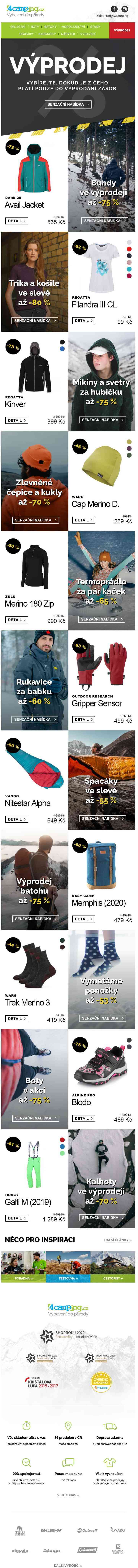 ➡ SENZACE - únorový výprodej - slevy
 až 80 %