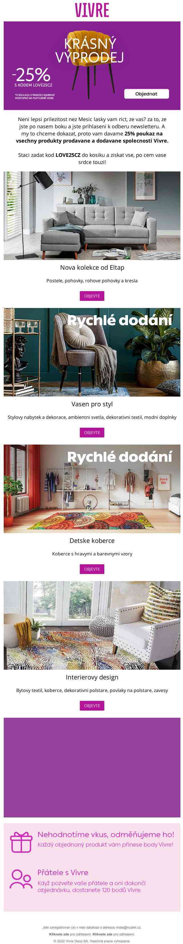 Poukaz + nákup = ❤️ Objednejte si své oblíbené Vivre položky s 25% slevou!