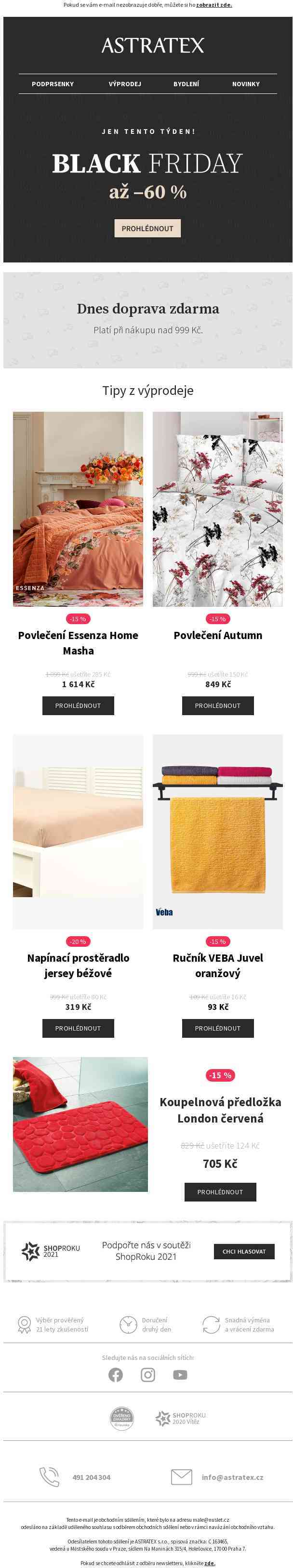 Black Friday až −60 %. Osvěžte si domov novými kousky.