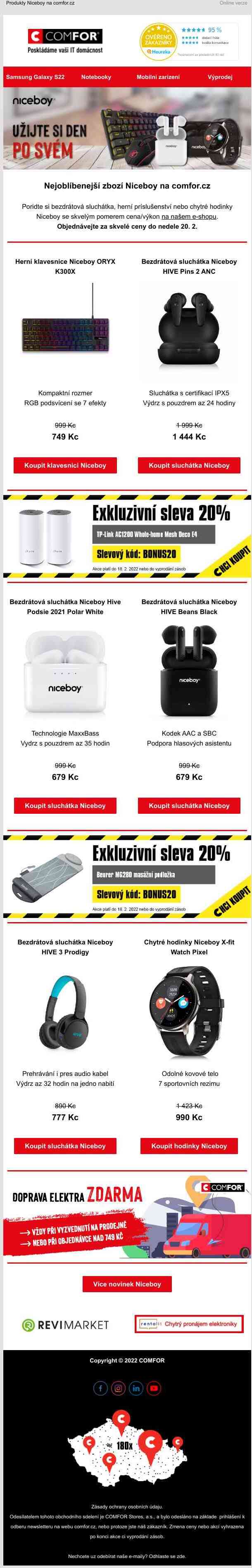 Objevte stylovou elektroniku Niceboy za bezkonkurenční cenu na comfor.cz