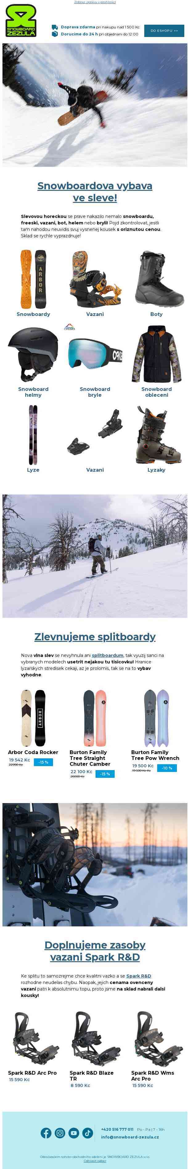 Snowboardová výbava jde do slev 🏂